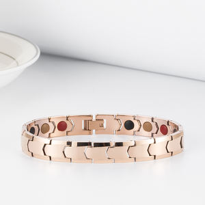 Pulsera de Tungsteno Plateado <span class=keywords><strong>para</strong></span> Parejas, con Aniones Biomagnéticos, Infrarrojo Lejano y Germanio, <span class=keywords><strong>para</strong></span> Hombres y Mujeres - Product Image 4