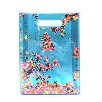 Pochette de maquillage personnalisée pour femme, ouverte, tendance, scintillante, couleur magique, luxe, paillettes, PVC, sac à main cosmétique