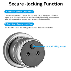 YOUHE F008 Security Digital Fingerprint <strong>Knob</strong> Smart <strong>Door</strong> Lock WIFI Hotel Security <strong>Door</strong> Lock - Product Image 3
