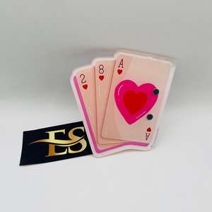 Playing Card With Heart Special Valentine Lash Tile Customized Logo Prining Heart Theme Decor <b>Eyelash</b> Extension Tile - Product Image 5