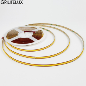 COB LED Strip DC12V DC24V 13W per Meter Narrow PCB Ra90 Low Voltage for Furniture Groove Channel - Product Image 1