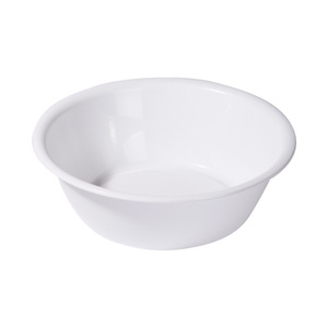 White Round Plastic Basin Medium Size Silver Ion Antibacterial For Face Feet Baby Care - Product Image 1