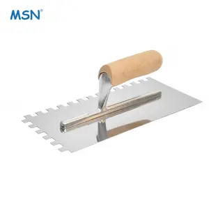 MSN Square Notched Trowel Beech Wood Handle Tile Trowel Plastering