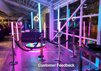 Luz de Escenario Tubo de Píxeles Inalámbrico de 360 Grados con Batería Recargable, IP65 a Prueba de Agua, RGB y DMX para Bar, DJ y Fiesta