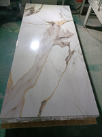 Panneau mural UV brillant de qualité supérieure, imperméable, motif marbre, panneau PVC pour la décoration intérieure des restaurants