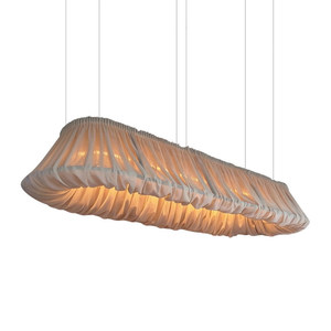 Lustre en tissu créatif à six têtes longues avec éclairage LED blanc pour café, restaurant, comptoir - Product Image 5