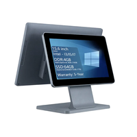Envío Gratis: Caja Registradora Slim para Restaurante, Sistema POS con Pantalla Dual de 15/15.6 Pulgadas, Windows 10, Wi-Fi 6, Certificación CE