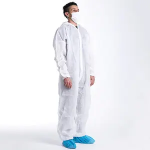 Ppe Suit Disposable Safety Suit Food Industry Type 5/6 Disposable Microporous Coverall