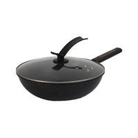 Poêle Wok en fonte de haute qualité de 34 cm, vente en gros, fabrication chinoise, cuisson professionnelle, fond antiadhésif