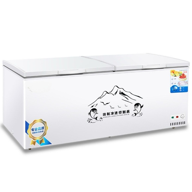Commercial Refrigerator and Double Top Door Chest Deep Freezer Horizontal Commercial Freezer