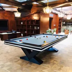 2024 Nieuwste Hot Custom Moderne Leisteen Zwarte 8ft 9ft Snooker Biljart Spel Pooltafel