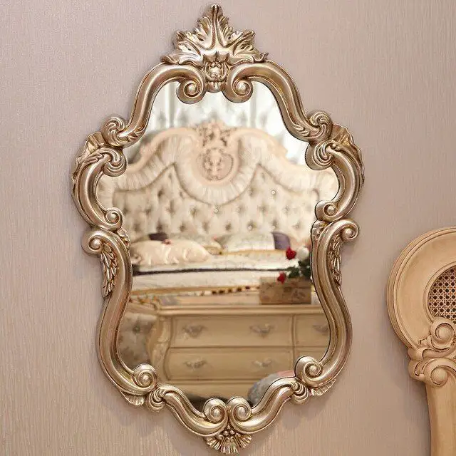 Groothandel Custom Europese Stijl Speciale-Vormige Reproductie Antieke Luxe Spiegel Frame Voor Home Decoratie