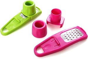 Trend Plastic Garlic Crusher Multi-Functional Manual Ginger Grinder Grater Cutter Peeler Eco-Friendly <b>Vegetable</b> Tool - Product Image 2