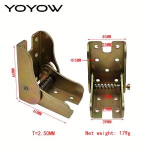 Charnière autobloquante à 90 degrés Support de pied de table contemporain en métal plaqué fer pour table pliante d'hôtel d'hôpital avec accolades d'angle - Product Image 5