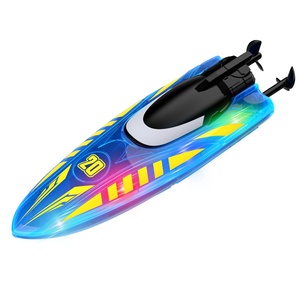 Flytec V777 2.4GHz Mini LED RC Stunt Boat Double Sided Driving 15km/h Waterproof Rechargeable Pool <b>Toy</b> - Product Image 1