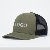 Casquettes Trucker OEM Personnalisées Hip Hop pour l'extérieur et la plage, en tissu éponge, avec logo brodé 3D, calotte haute, dos en maille, coupe profonde, pour grandes têtes XXL