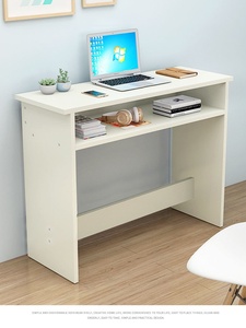 Escritorio de Oficina Moderno de 40 cm para Montar en la Pared, Rectangular, Estrecho, de 30 cm de Ancho, Panel de Madera, Uso Comercial, Mesa Lateral de 20 cm para Pared - Product Image 1