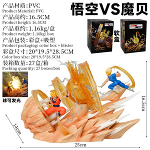 Nouveau <span class=keywords><strong>Goku</strong></span> <span class=keywords><strong>Vs</strong></span> <span class=keywords><strong>Vegeta</strong></span> Lumière Majin <span class=keywords><strong>Vegeta</strong></span> Dragon Balls Modèle Statue Collection <span class=keywords><strong>DBZ</strong></span> 17cm Super Saiyan PVC Jouets Anime Figure - Product Image 3
