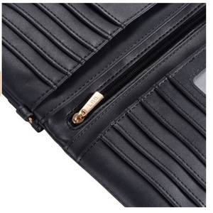 Boshiho Double Zipper Leather Lady Clutch <b>Wristlets</b> - Product Image 4