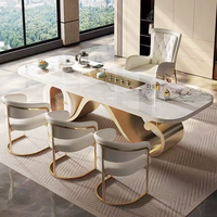 Chaise de salle à manger moderne en velours avec structure en acier inoxydable doré, chaise d'appoint rembourrée, sièges de luxe pour café, restaurant, hôtel