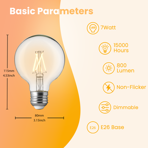 G25 G80 एलईडी बल्ब <span class=keywords><strong>7W</strong></span> उच्च चमक वाली दुनिया लैंप 110 130 बनाम उल एफसीसी के लिए - Product Image 2