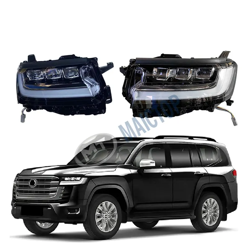 MAICTOP car accessories lc300 headlight front led faro head lights for land cruiser lc 300 series fj300 2021 2022