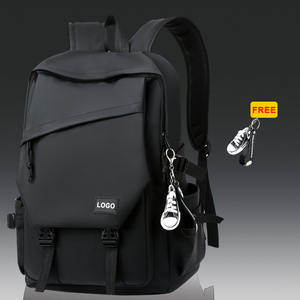 Sac à dos noir personnalisé pour homme, sac de sport décontracté, mochilas, sac d'école, sac à dos imperméable pour ordinateur portable - Product Image 1