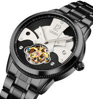Skmei — montre automatique mécanique de luxe pour hommes, accessoire classique, minimaliste, 9205