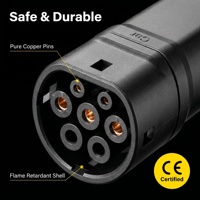 Adaptateur de charge pour véhicules électriques de type 1 à type 2 32A, norme américaine/japonaise vers norme européenne 250V, pour véhicule électrique ADAPTATEUR