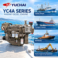 Moteur diesel marin turbocompressé SCDC YUCHAI série YC4A YC4A70Z-C20 53 kW 1500 tr/min 4,837 L 4 cylindres pour bateau de pêche avec certification CCS