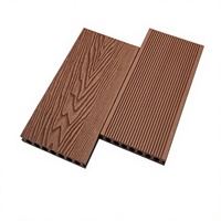 Plancher de terrasse en composite bois-grain 3D durable et écologique personnalisé pour l'extérieur, plancher de terrasse WPC pour bord de piscine et terrasse