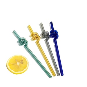Hot Sell <strong>Colored</strong> Spiral Glass <strong>Straw</strong> Borosilicate Glass <strong>Straw</strong> - Product Image 1