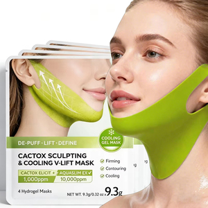 <span class=keywords><strong>Masque</strong></span> liftant Cactus V Line, raffermissant, anti-rides, hydratant, hydrogel, amincissant, raffermissant les rides, <span class=keywords><strong>double</strong></span> <span class=keywords><strong>menton</strong></span>, <span class=keywords><strong>masque</strong></span> visage en forme de V - Product Image 1