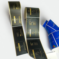 Étiquettes personnalisées de luxe imperméables avec logo imprimé pour gel capillaire, lotion, bouteille, autocollants BOPP dorés, emballage de produits cosmétiques