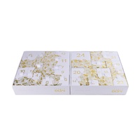 Calendrier de l'Avent en papier rigide biodégradable écologique personnalisé pour l'Aïd Moubarak Ramadan, 24 jours, boîte cadeau mystère pour enfants