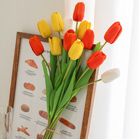 Fleur artificielle de tulipe, toucher humide, haut de gamme, décoration intérieure, salon, table à manger, bouquet de luxe, ornement