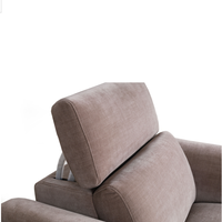 Fauteuil inclinable électrique moderne en tissu, une place, avec cadre carré en métal et port USB pour salon