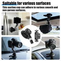 Kit complet d'accessoires pour support à ventouse, bras magique réglable à 360°, pince pour téléphone, pour la prise de vue automobile, DSLR et caméra d'action