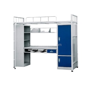 <span class=keywords><strong>Lit</strong></span> superposé en acier pour dortoir scolaire <span class=keywords><strong>avec</strong></span> rangement et <span class=keywords><strong>bureau</strong></span>, design moderne, prix compétitif, <span class=keywords><strong>avec</strong></span> casiers à chaussures intégrés - Product Image 1
