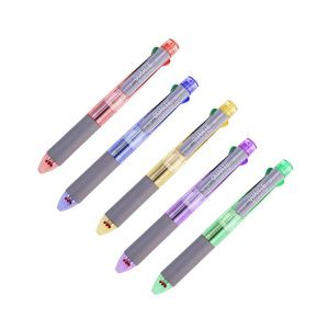 Bolígrafo Novedoso 4 en 1 al por Mayor, de Plástico con Pulsador, en Rojo, Azul, Negro y Verde, con Logotipo Personalizado, Ancho de Escritura de 0.5 mm - Product Image 2