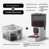 Distributeur automatique de nourriture pour chats et chiens avec contrôle par application, caméra, capacité de 6 L, alimentation intelligente programmable et quantitative, surveillance vidéo