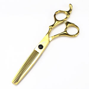 Ciseaux de coiffure professionnels GD-01 Golden Beauty de 6,0 pouces – Ciseaux plats et ciseaux à dents pour une coupe facile – Promotion HS-279 - Product Image 3