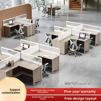 Bureau de direction moderne en bois massif Zen et ensemble de mobilier de poste de travail avec armoire de rangement Garantie cinq ans
