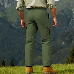 <span class=keywords><strong>Pantalones</strong></span> <span class=keywords><strong>Cargo</strong></span> Tejidos para <span class=keywords><strong>Hombre</strong></span>, 180G, 100% Poliéster, Estilo Vintage, Holgados, Rectos, para Primavera y Otoño, Senderismo, Deportes Tácticos - Product Image 4