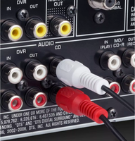 RCA à RCA Audio PVC câble tressé en Nylon fiche mâle à mâle