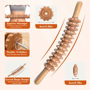 Herramientas de Maderoterapia para Masaje 2025, Rodillo de Masaje de Madera de Varios Tamaños, Rodillo de Masaje para Pies, Herramienta de Masaje de Madera para Yoga - Product Image 5