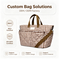 Sac de voyage léger pour le week-end des mamans avec logo personnalisé Sac de rangement pour maman tendance et élégant Sac à couches pour bébé