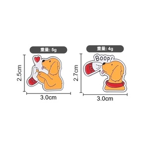 Pin de Solapa con Diseño de Perro Kawaii, Insignia Metálica de Golden Retriever con Baño de Níquel Negro, Impresión UV, Regalo para Amantes de <span class=keywords><strong>Mascotas</strong></span> - Product Image 5