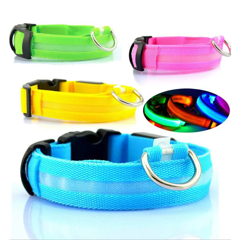 Amazon Hot Selling USB Charging light up dog collar LED Pet Dog Collar and Leash Set