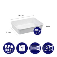 Plateau ORNAMIN Schuer S profond - 2L - Passe au lave-vaisselle - Facile à nettoyer - Utilisation commerciale pour charcuteries, boulangeries, restaurants - Allemagne